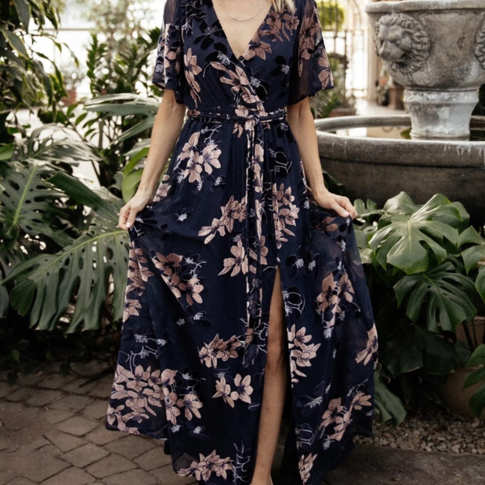 Navy Baltic Born Wrap Dress never worn